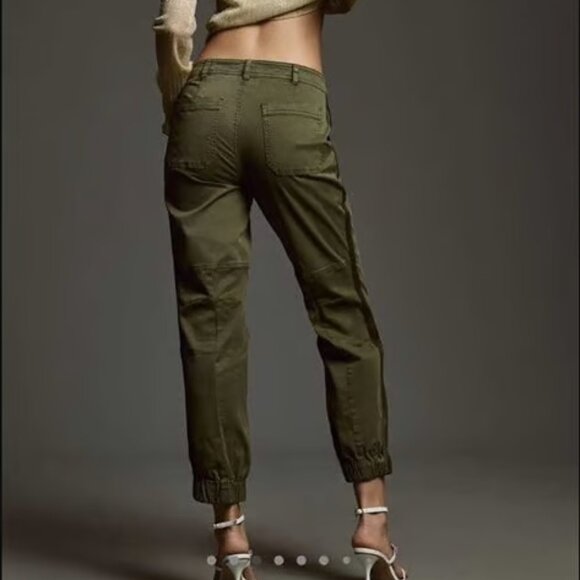 EUC By Anthropologie The Richie Slim Joggers in Moss Sz 2 - Picture 2 of 9